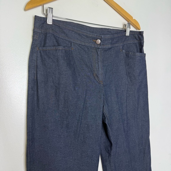 Eileen Fisher Chambray Stretch Denim Trousers Size Medium NWT - Picture 3 of 9